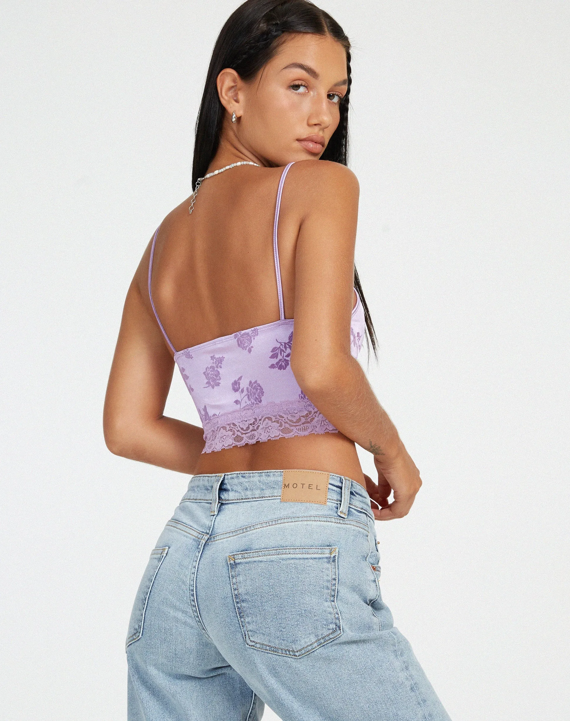 Dyrana Crop Top in Rose Flock Lilac