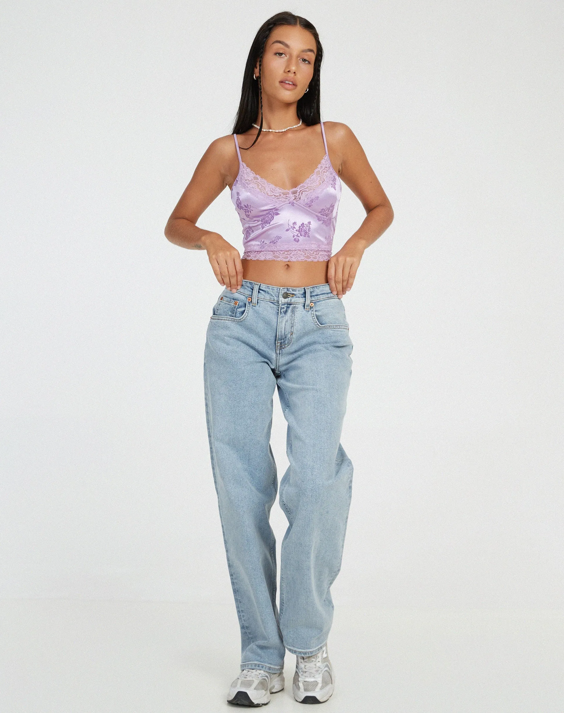Dyrana Crop Top in Rose Flock Lilac