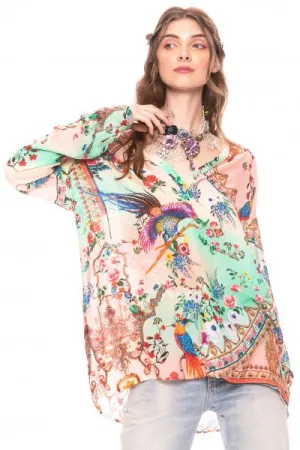 Eva's Garden Blouse - Peach Sky -