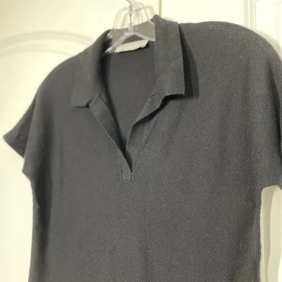 Everlane Black Knit Polo Sweater size XXS