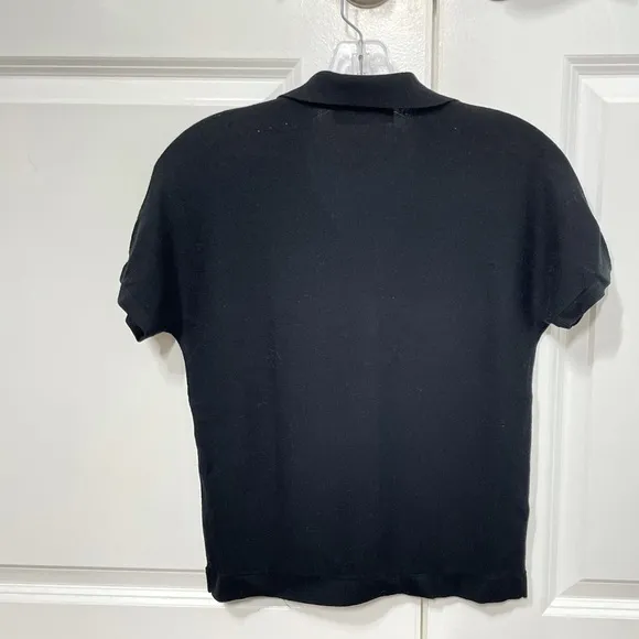 Everlane Black Knit Polo Sweater size XXS