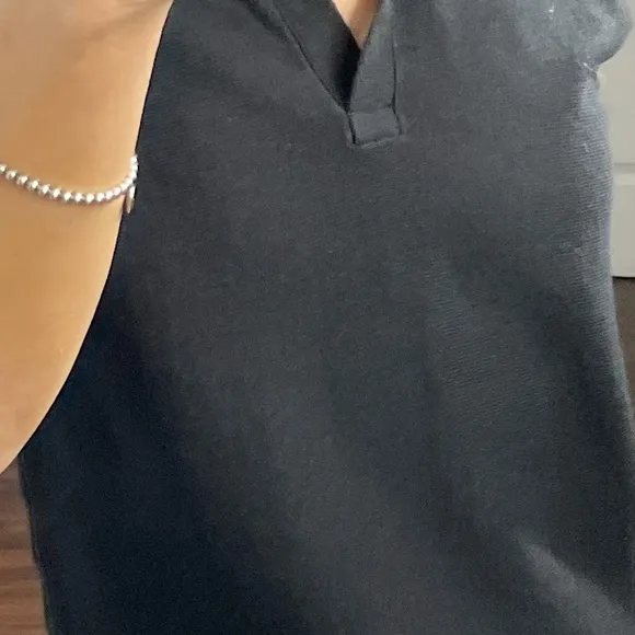 Everlane Black Knit Polo Sweater size XXS