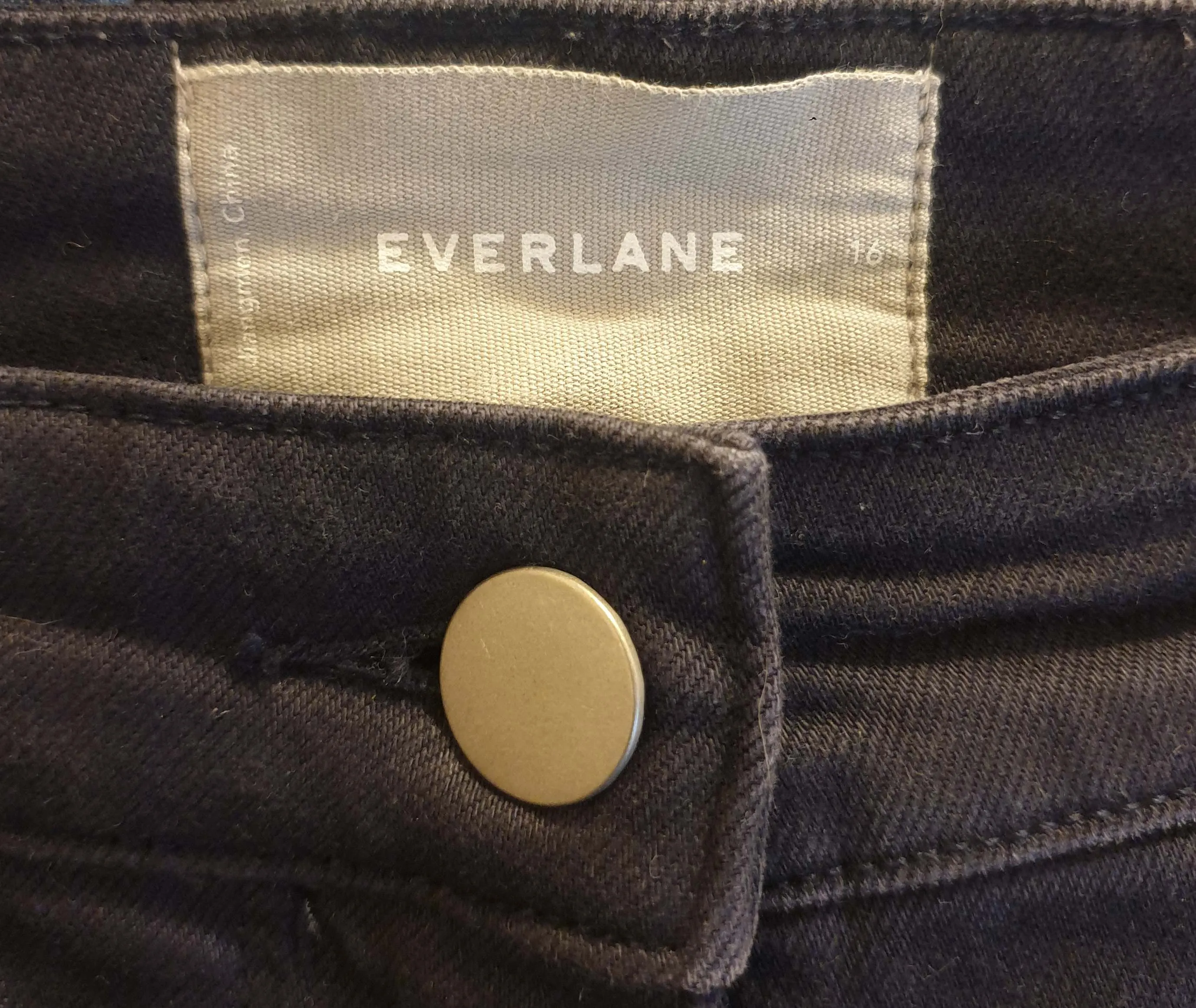 Everlane navy wide leg pants size 16