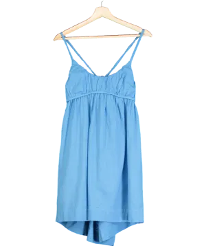 Free People Blue Free-est - Tell All Mini Dress UK L