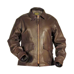 G-8 NAVY LEATHER FLIGHT JACKET