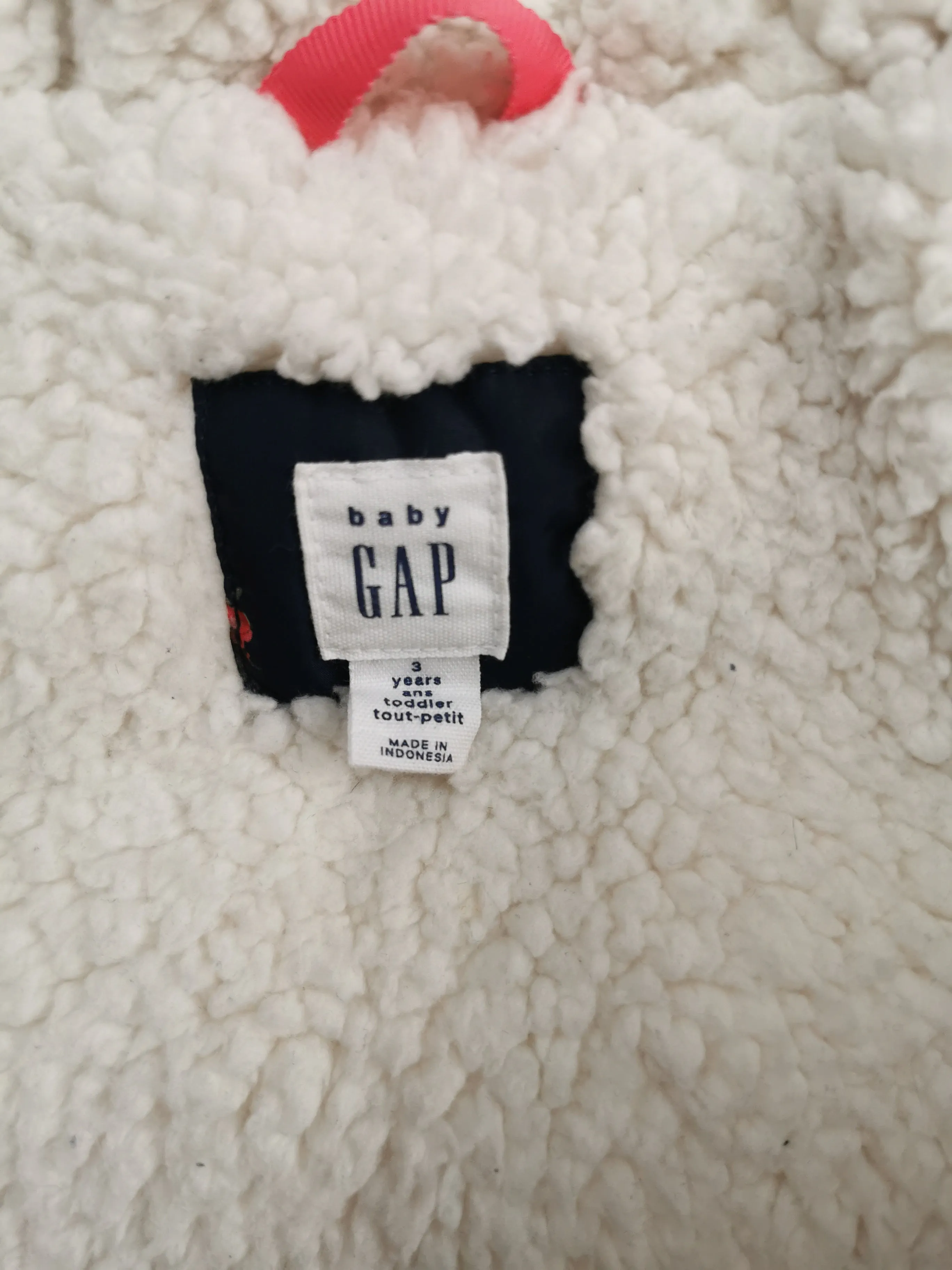 GIRL SIZE 3 YEARS - BABY GAP, Floral Plush Winter Puffer Jacket, Hooded EUC B28