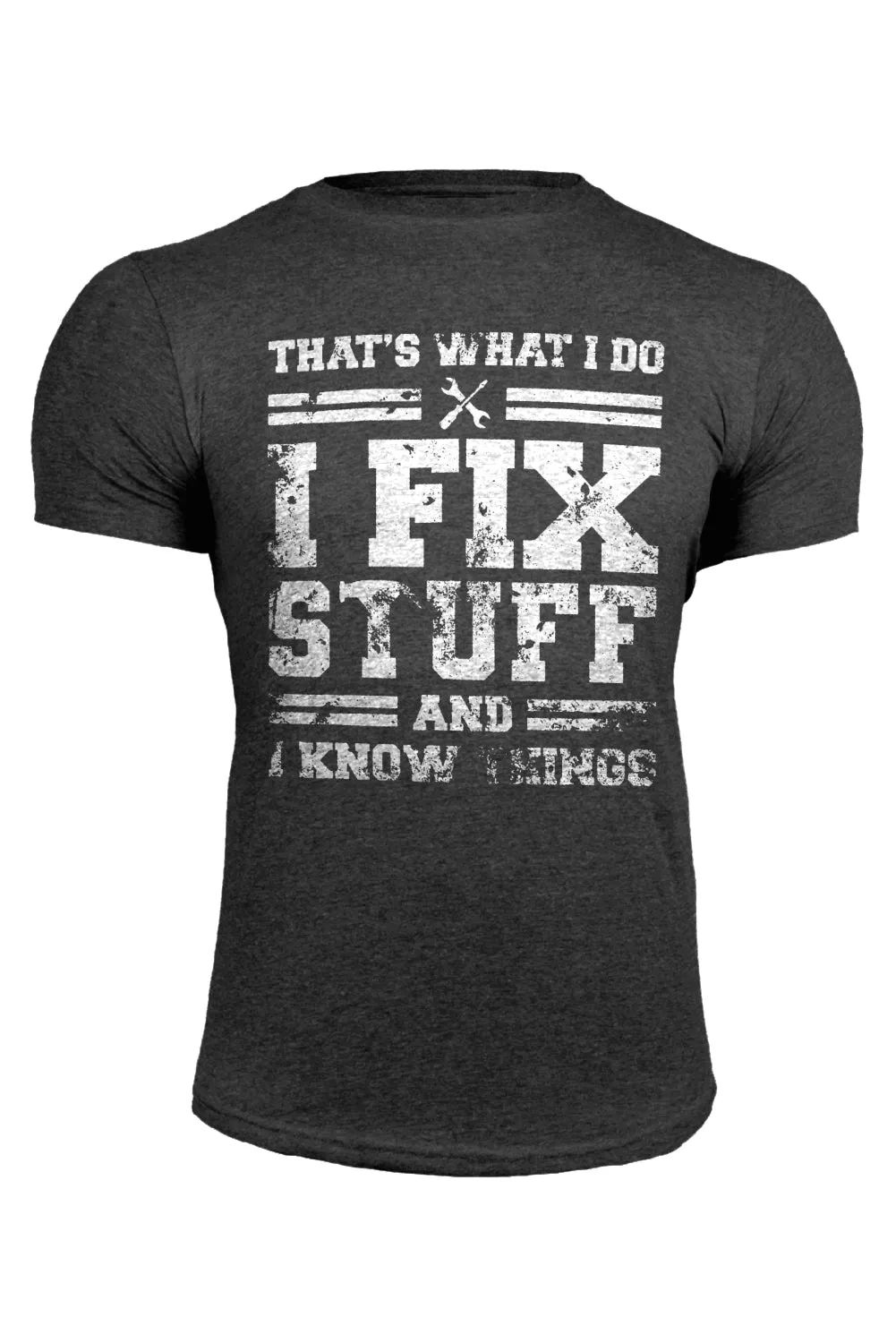 Gray I Fix Stuff Funny Saying Mens Graphic T Shirt