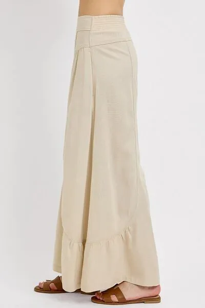 Hazel Blues® |  RISEN Shirring Detail Wide Leg Pants