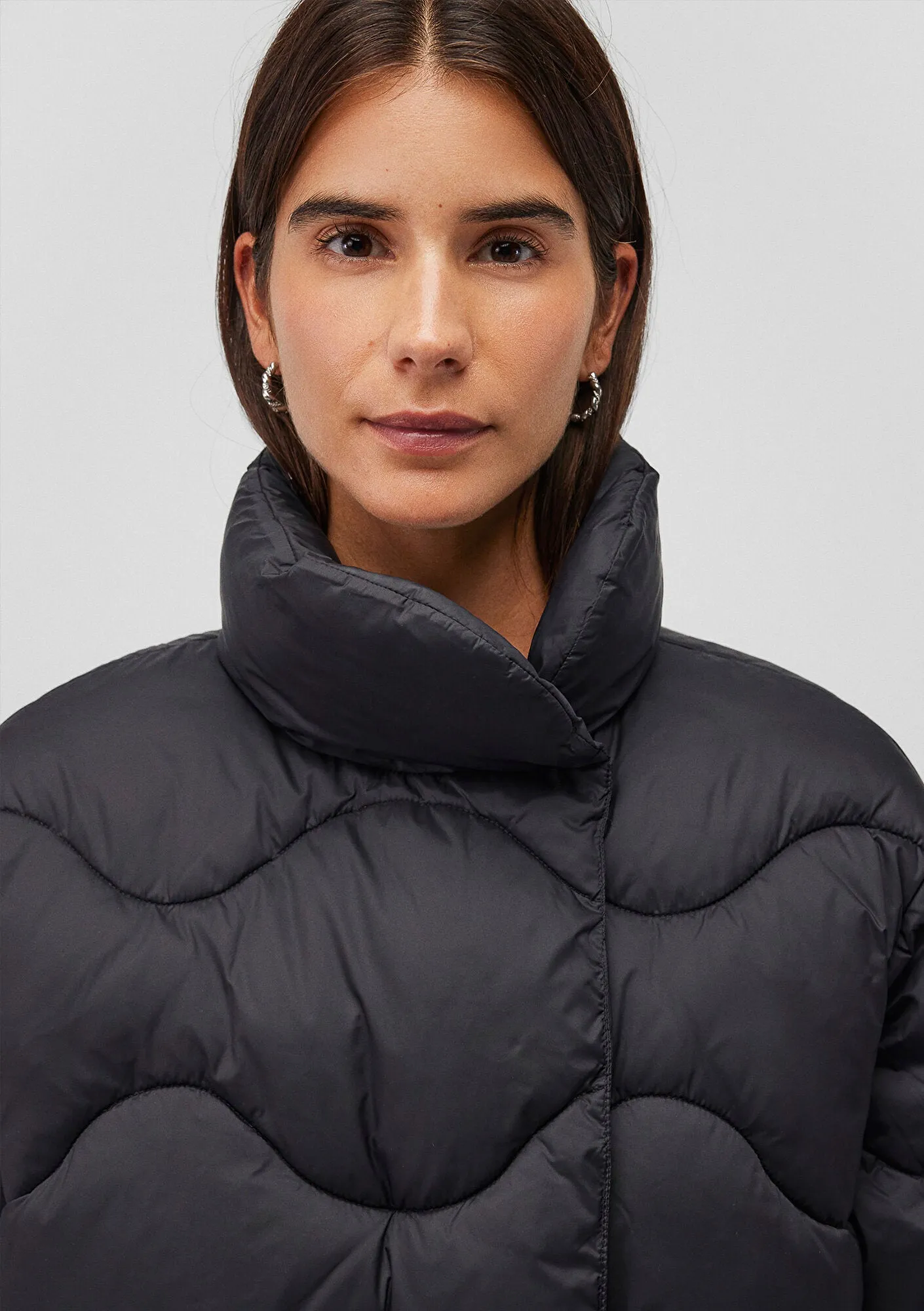 High Collar Black Jacket
