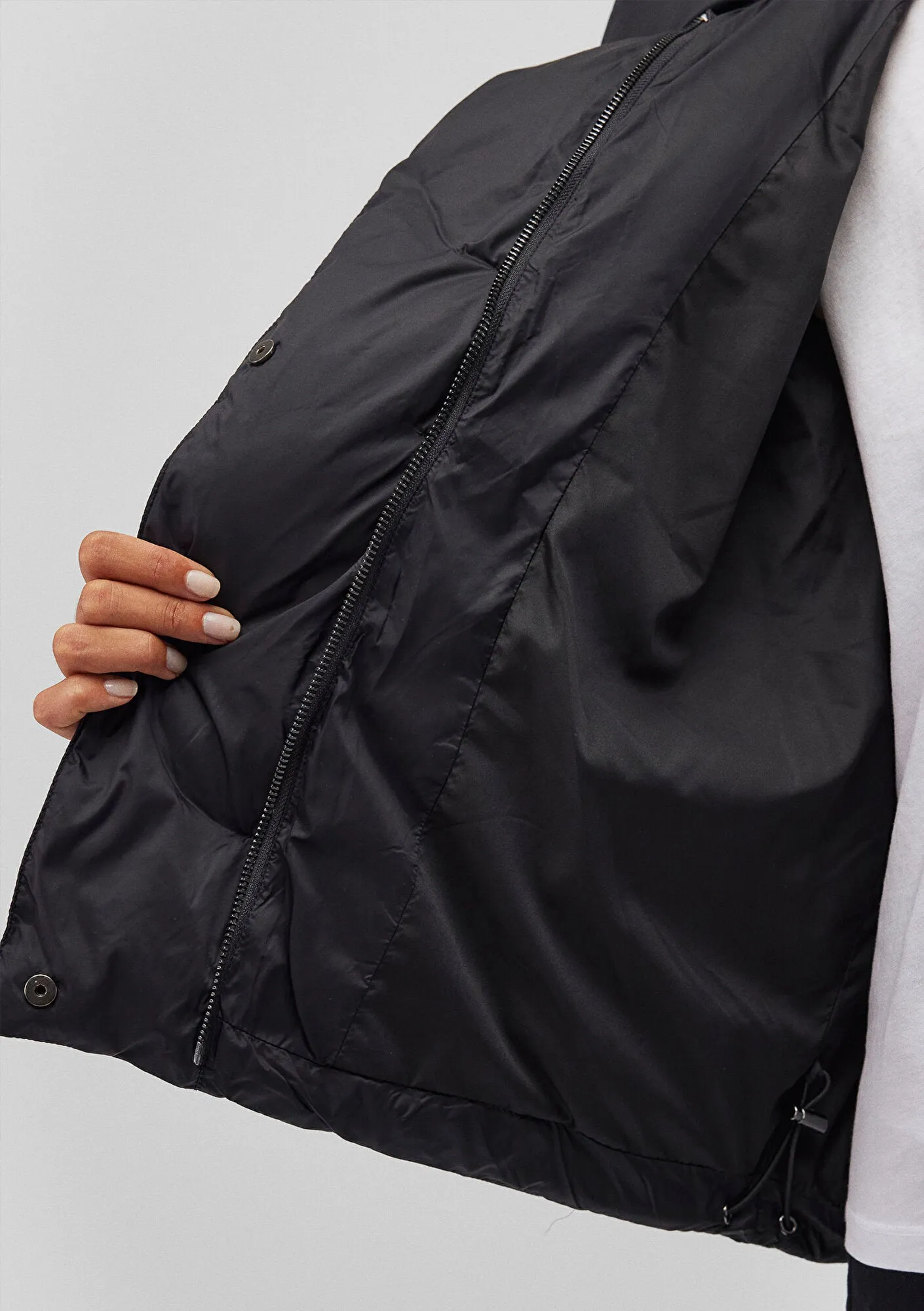 High Collar Black Jacket