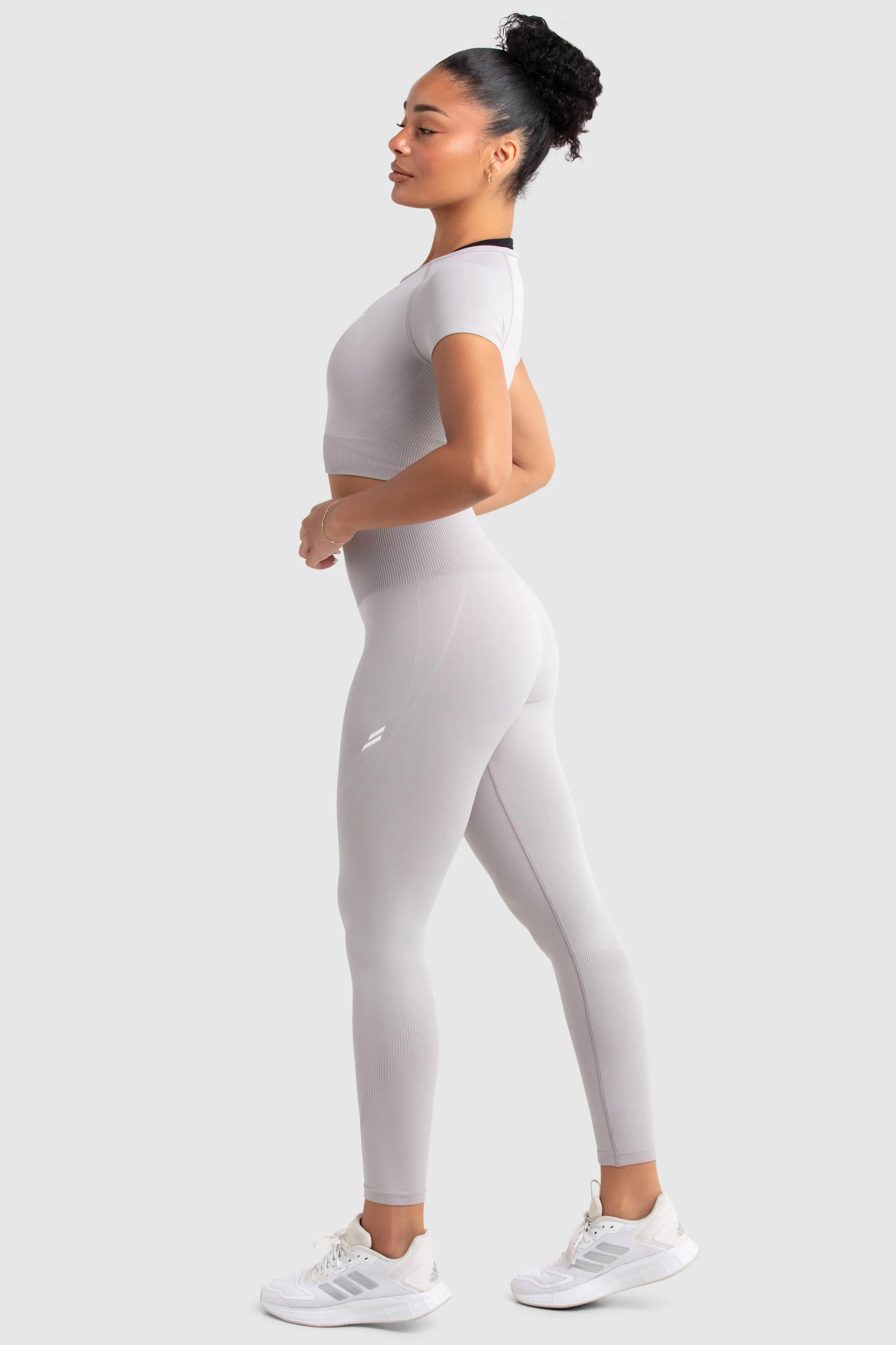 Hyperflex 2 Cropped Tee - Light Grey