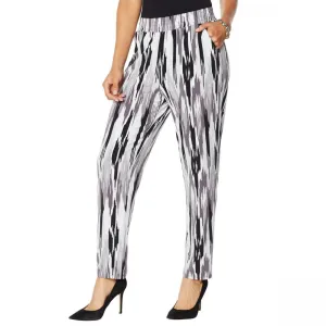 IMAN Women's Plus Size City Chic Printed Ankle Pants