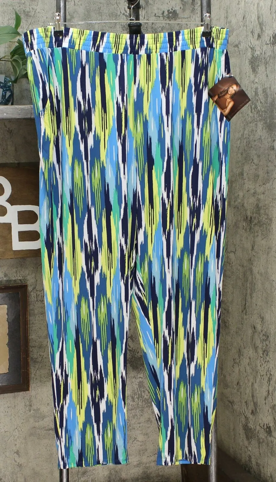IMAN Women's Plus Size City Chic Printed Ankle Pants