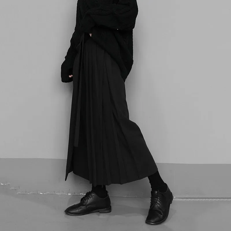 Ina Pleated Wrap-front Pants