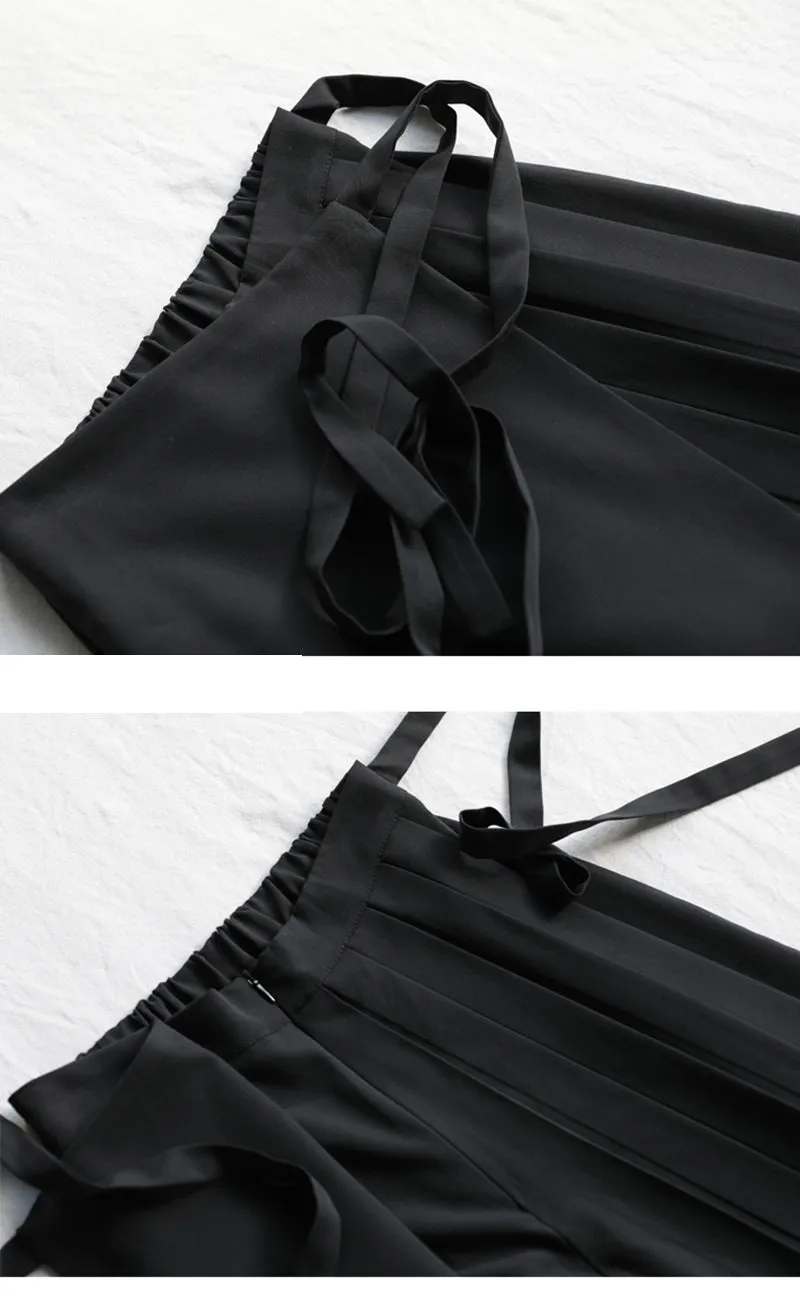 Ina Pleated Wrap-front Pants