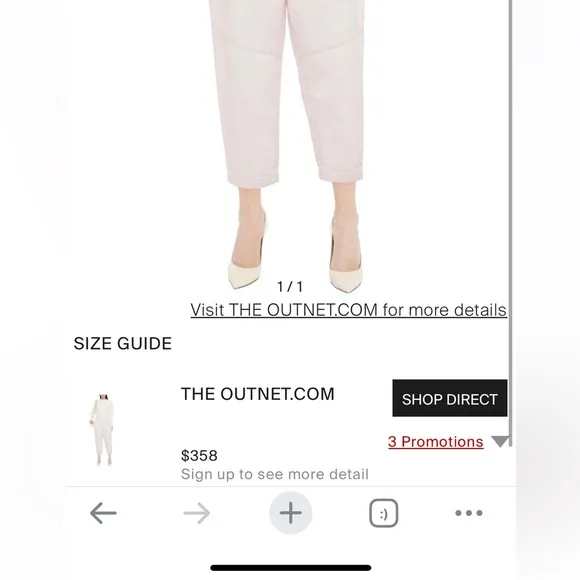 IRO MARMON HIGH RISE TAPERED PINKISH PANTS SIZE 36