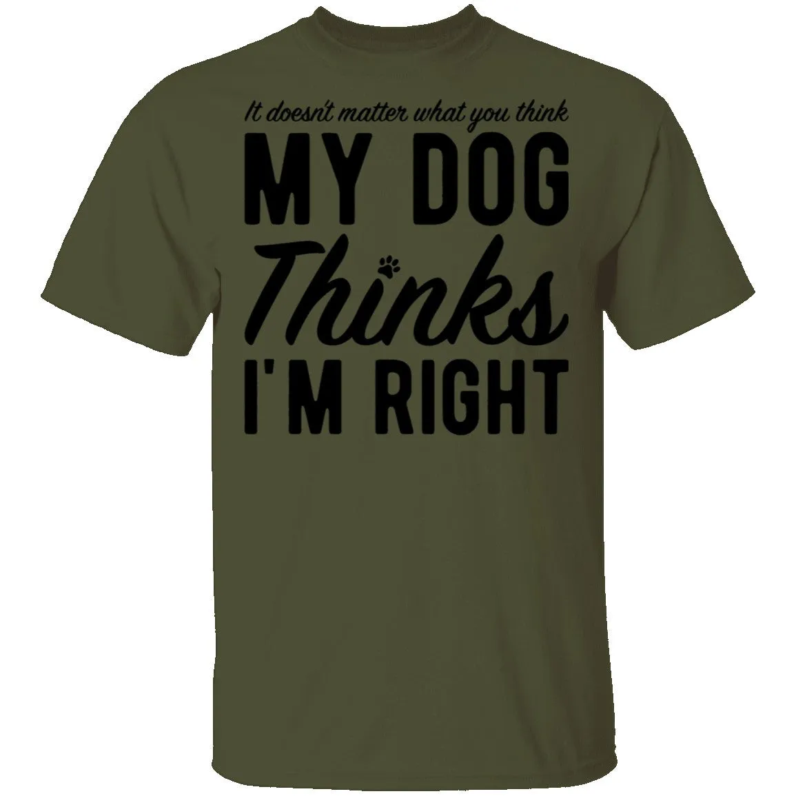 It Doesn't Matter What You Think My Dog Thinks I'm Right T-Shirt