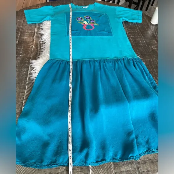 Johnny Was Vintage Embroidered Oversized T-shirt Dress Size Small