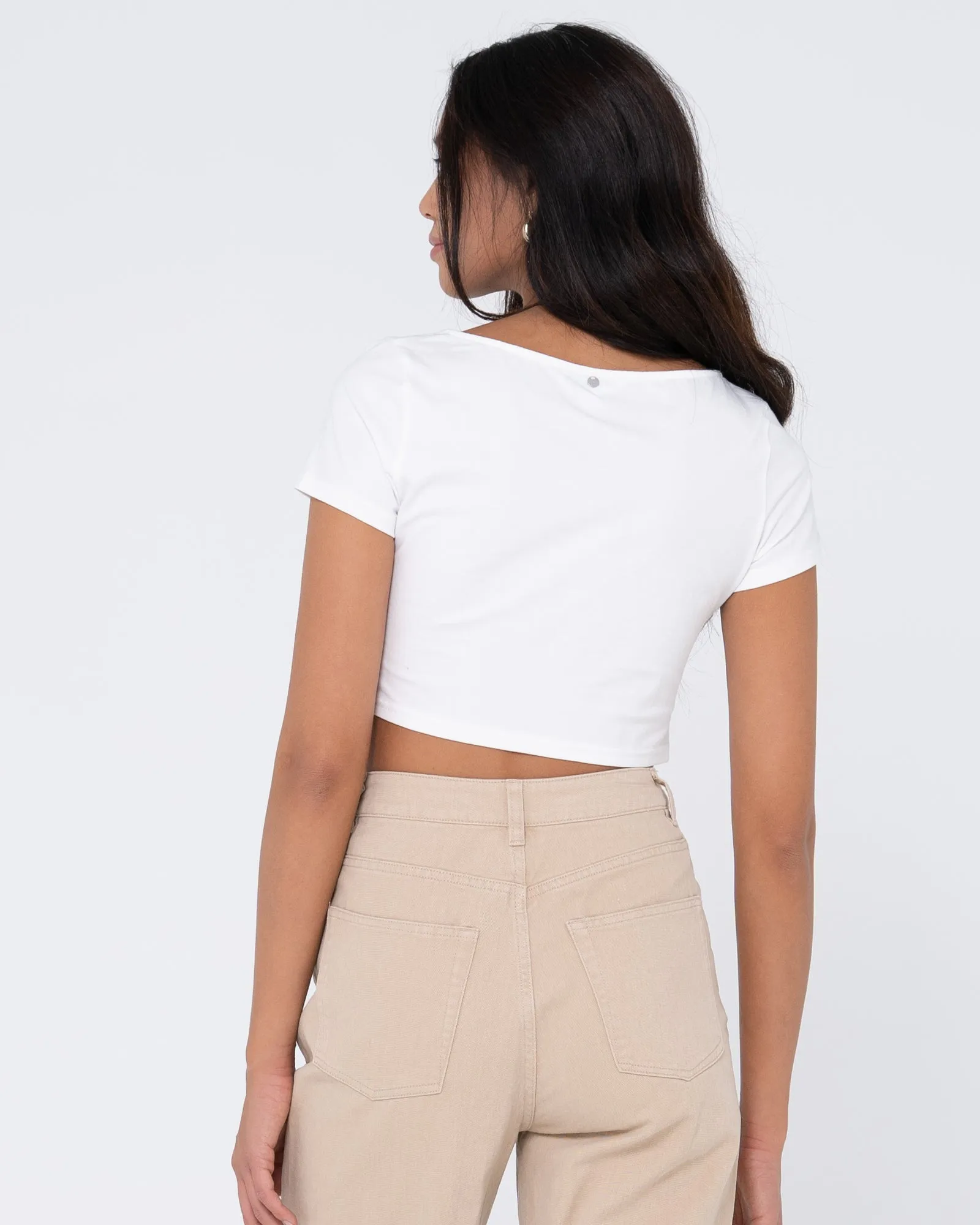 Kenz Twisted Short Sleeve Top