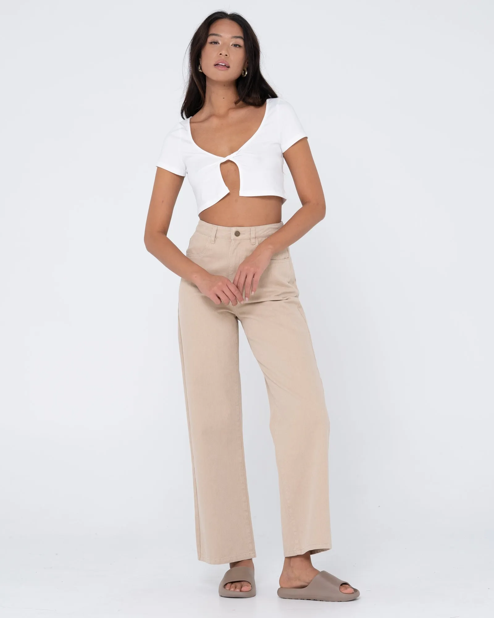 Kenz Twisted Short Sleeve Top