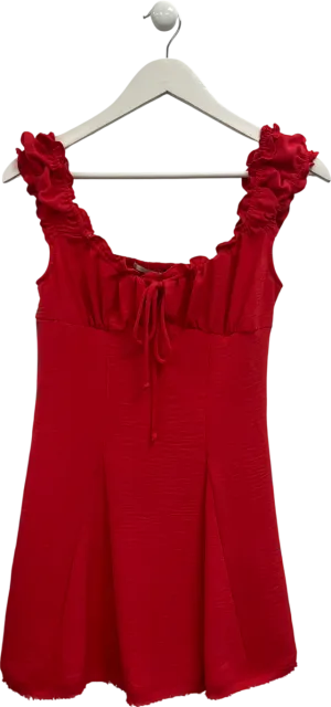 kimchi blue Red Babydoll Mini Dress UK S