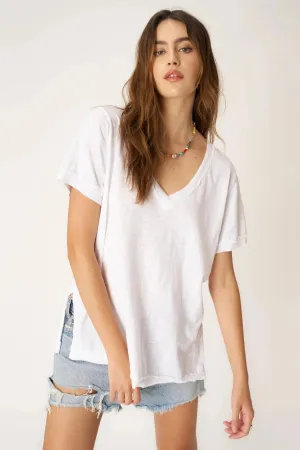Knockout VNeck Tee by Project Social T | White