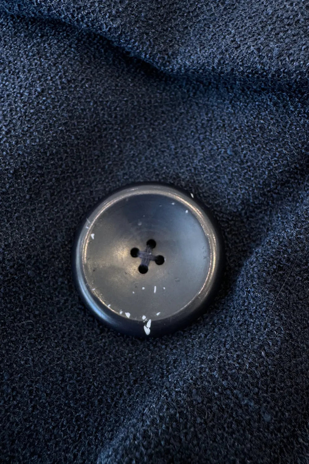 Late 1950s Christian Dior London by Marc Bohan Numbered Blue Shift Dress w Button Detailing
