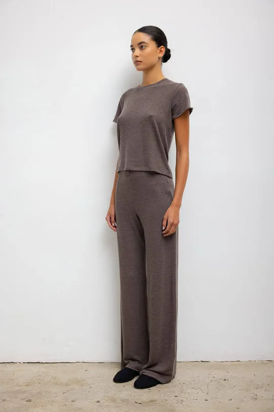 Lauren Wide Leg Pant in Brown