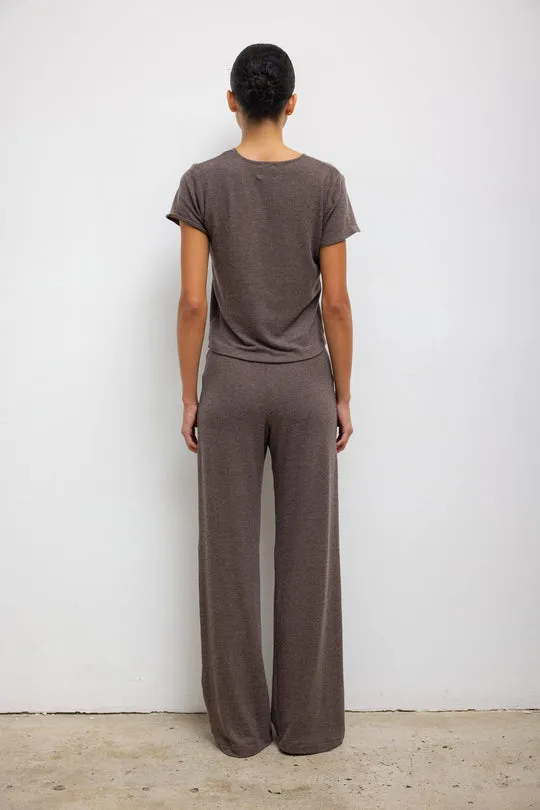Lauren Wide Leg Pant in Brown