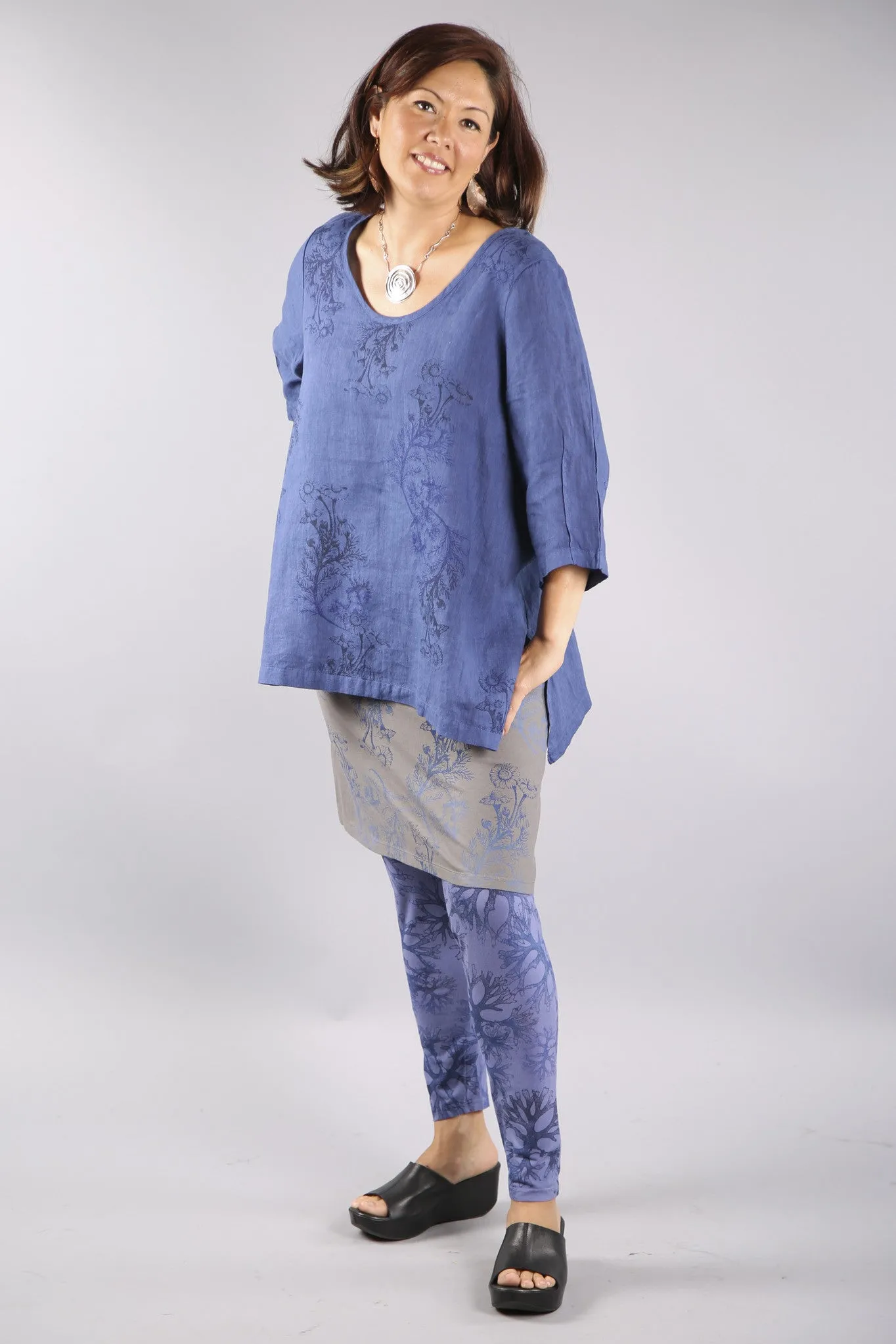 Layer Skirt Soot with floral blues 4169-P