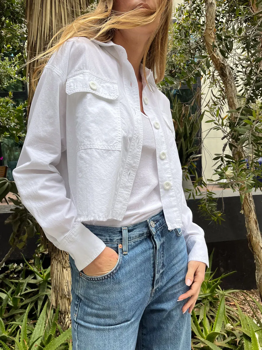 Lenny Shirt in Paperweight Cotton - White