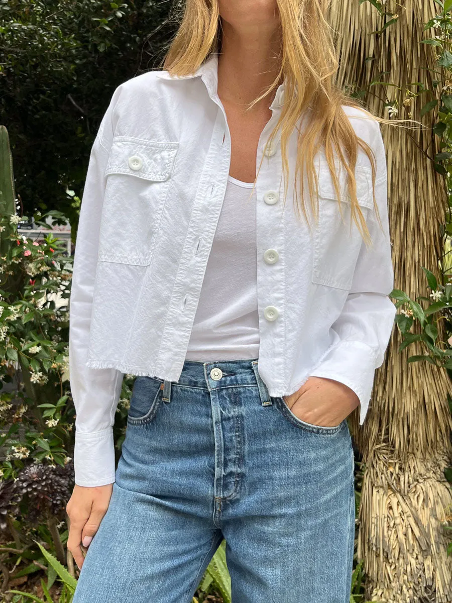 Lenny Shirt in Paperweight Cotton - White