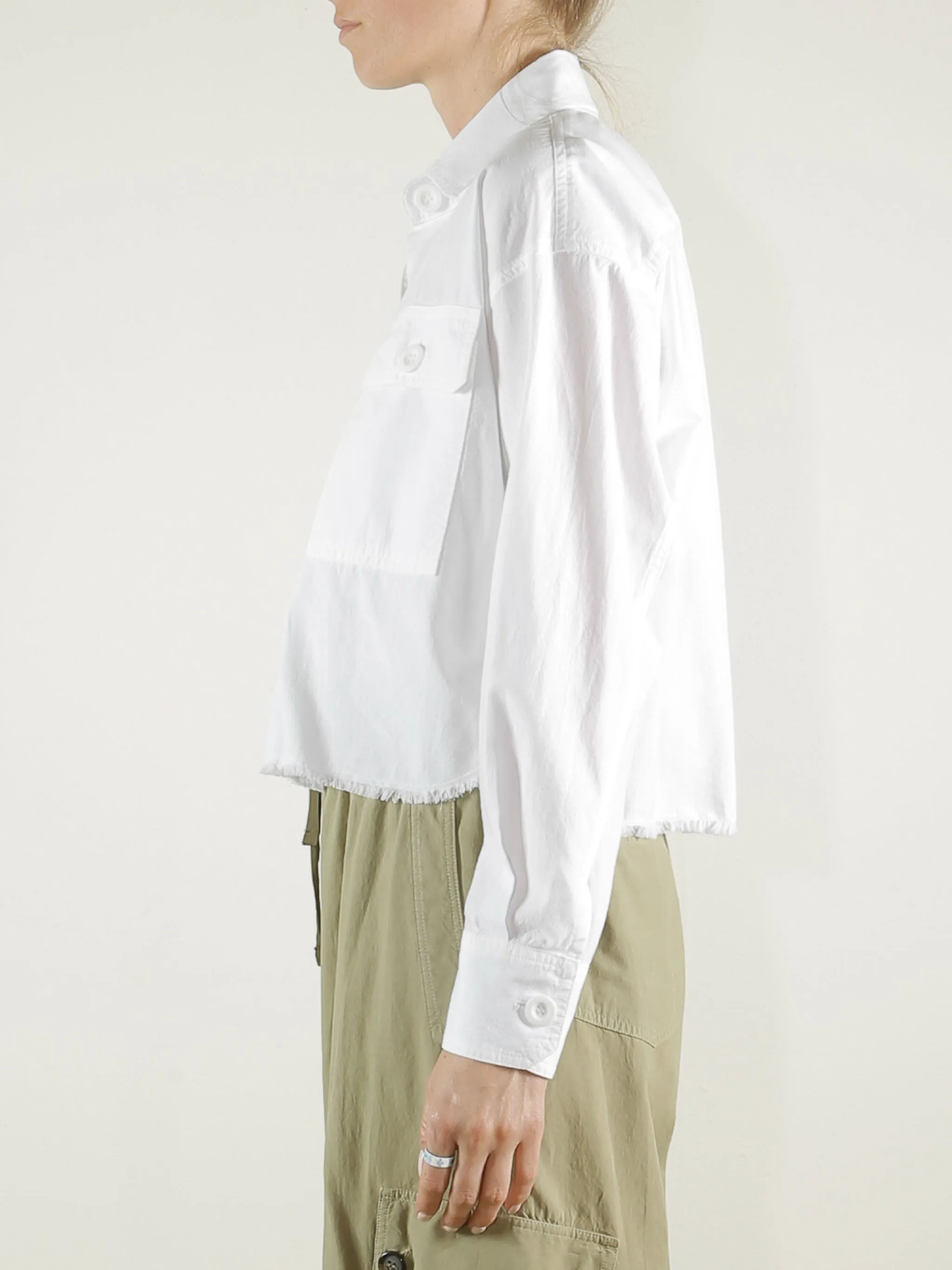 Lenny Shirt in Paperweight Cotton - White