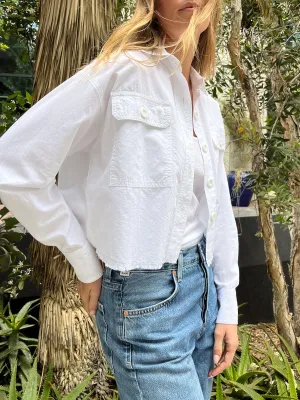 Lenny Shirt in Paperweight Cotton - White