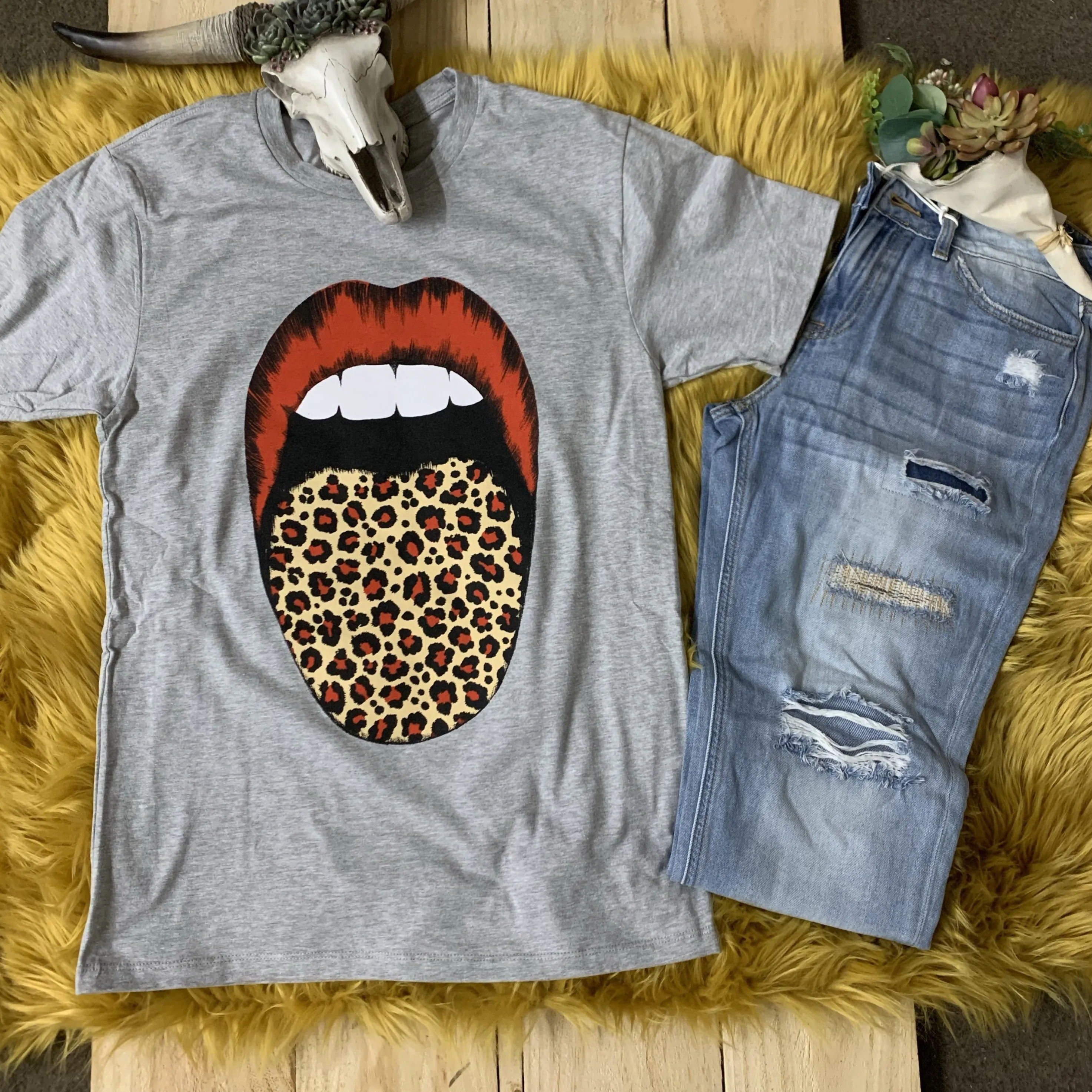 Leopard Lips Graphic T