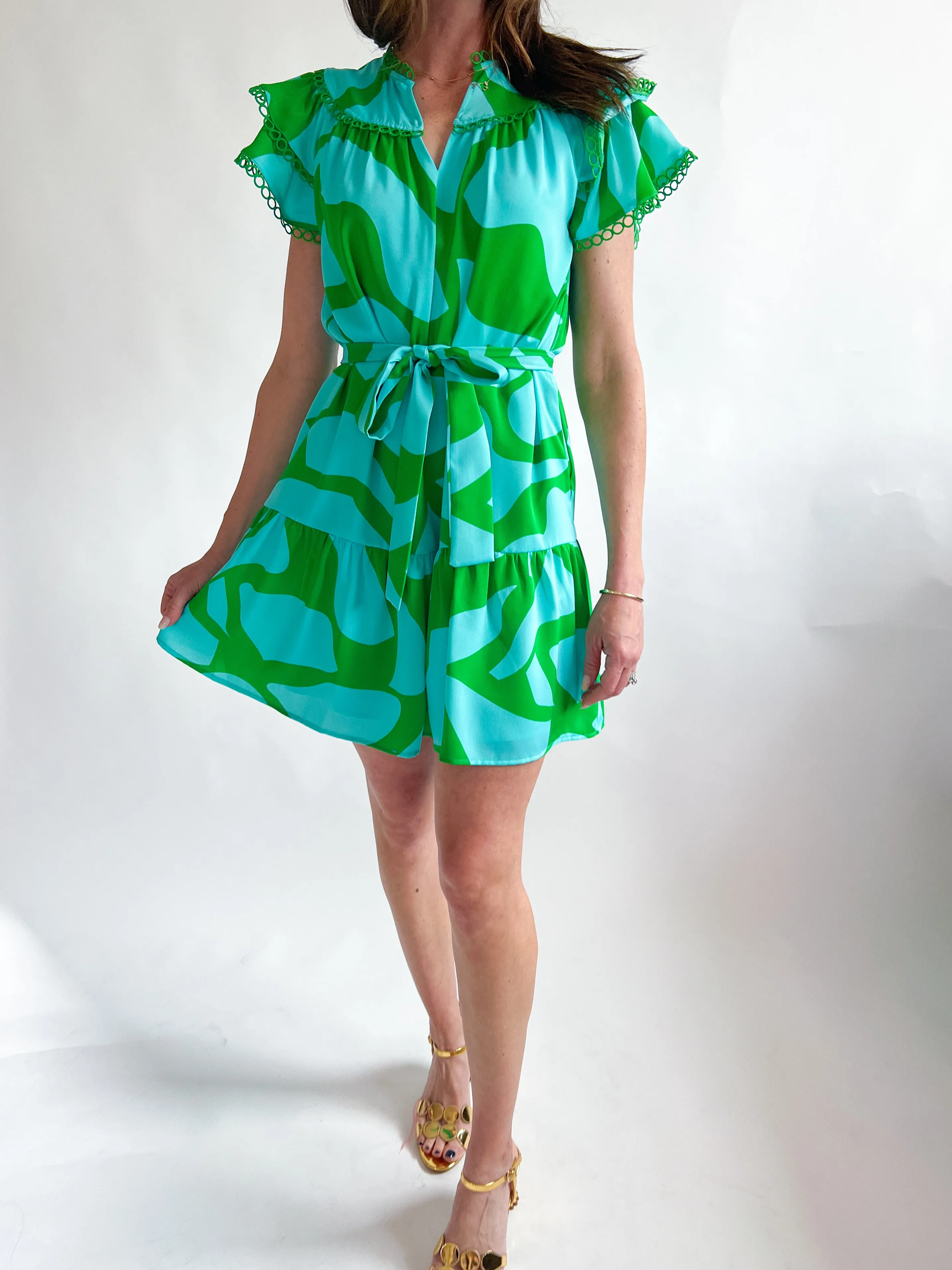 Loop Trim Arial Dress