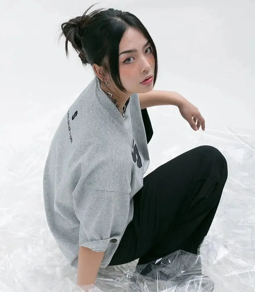 Loose Embroidered Round Neck T-shirt