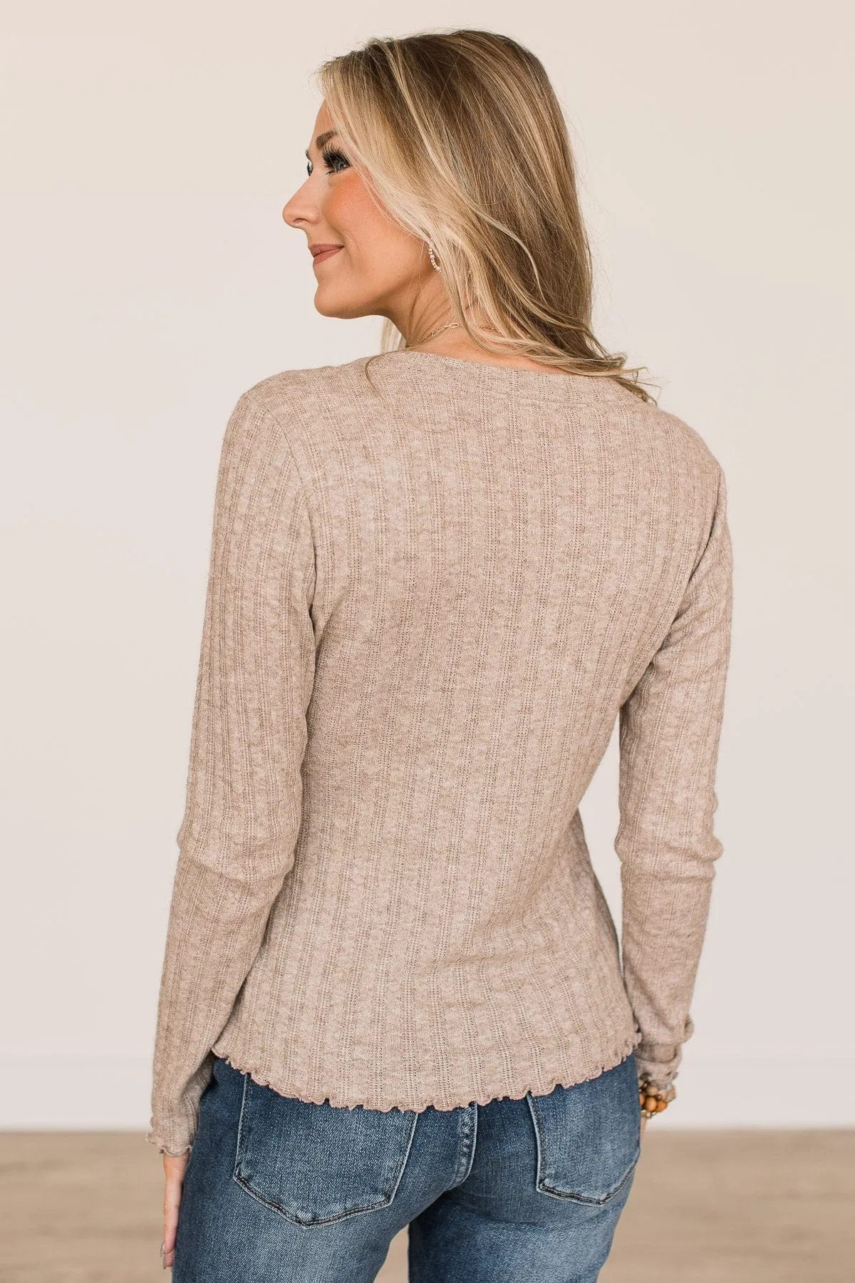 Love Endures Knit Top- Light Taupe