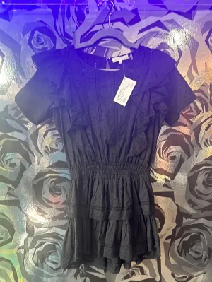 Love Shack Fancy Natasha Black Mini Dress