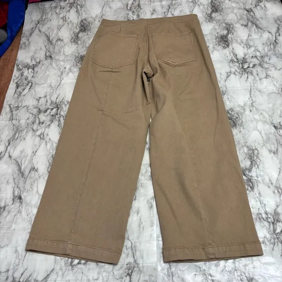 Madewell Emmett Wide Leg Crop pants jeans Khaki tan brown size P29 petite