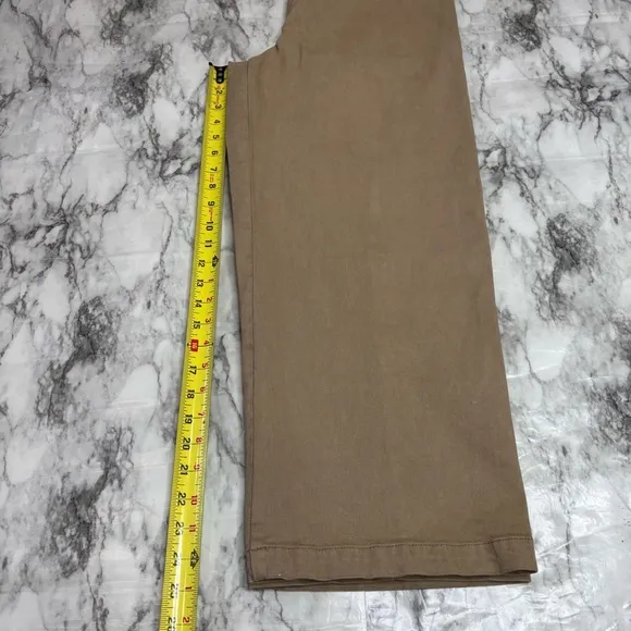 Madewell Emmett Wide Leg Crop pants jeans Khaki tan brown size P29 petite