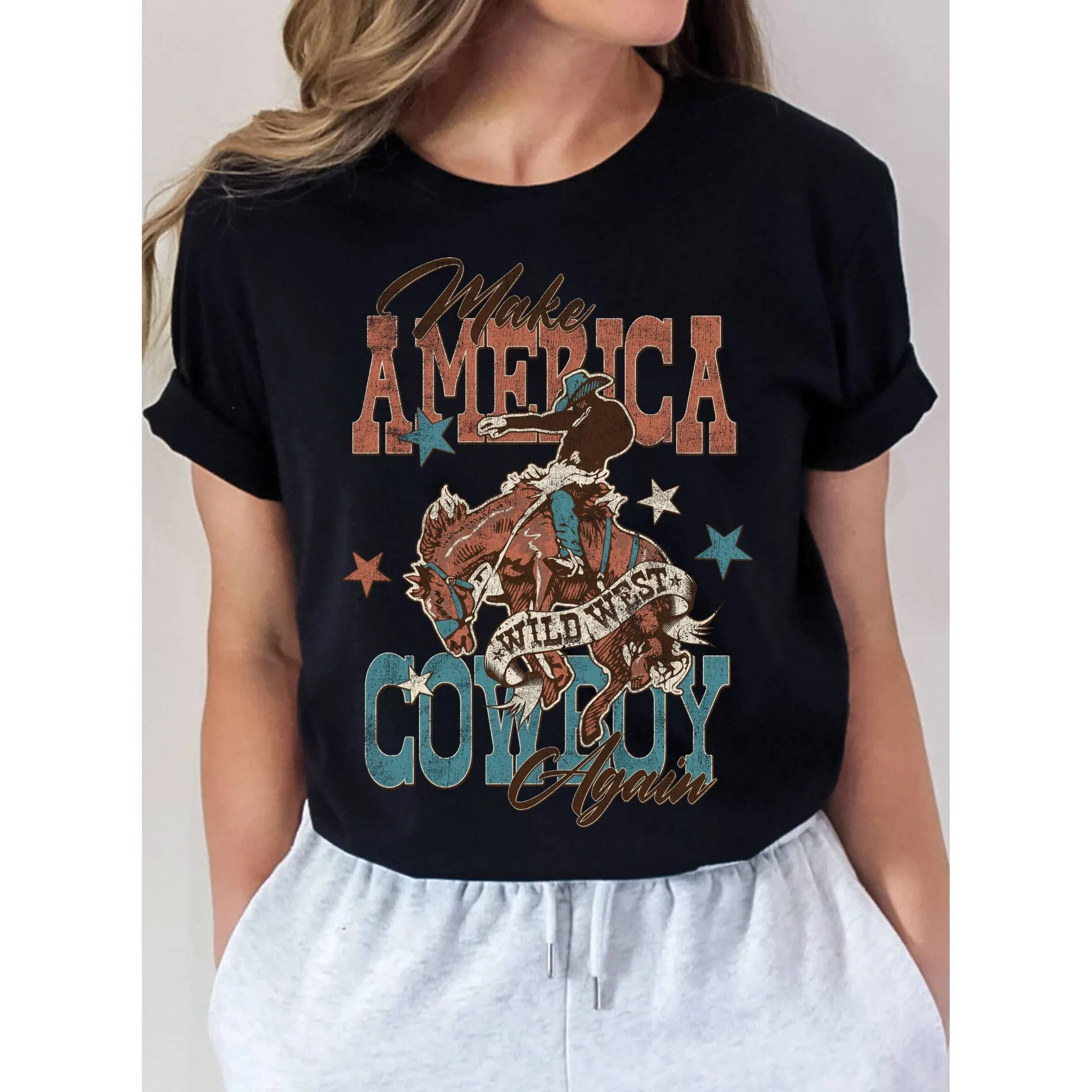 Make America Cowboy Again Graphic Tshirts