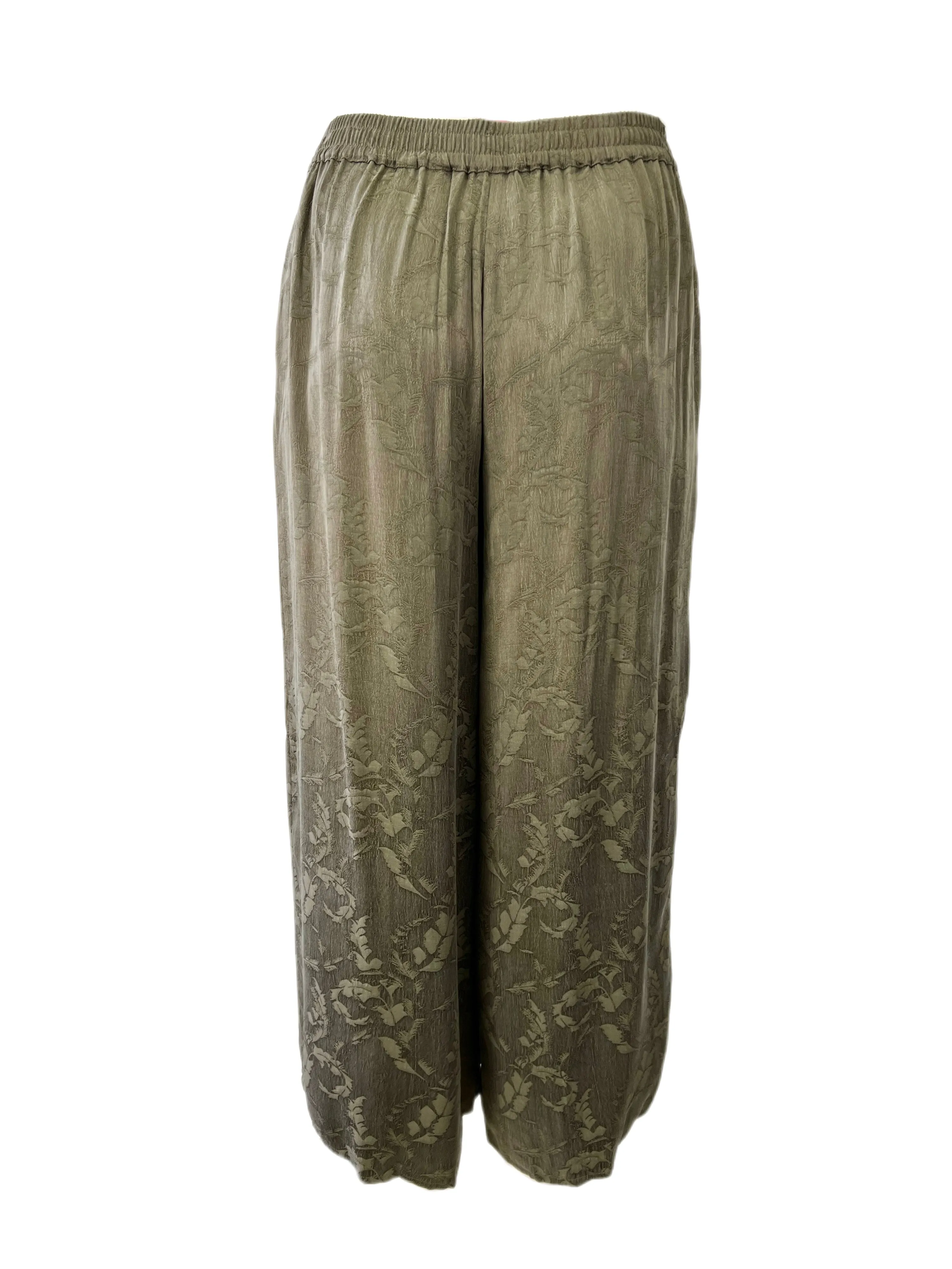 Marina Rinaldi Women's Green Camino Wide Leg Pants Size 16W/25 NWT