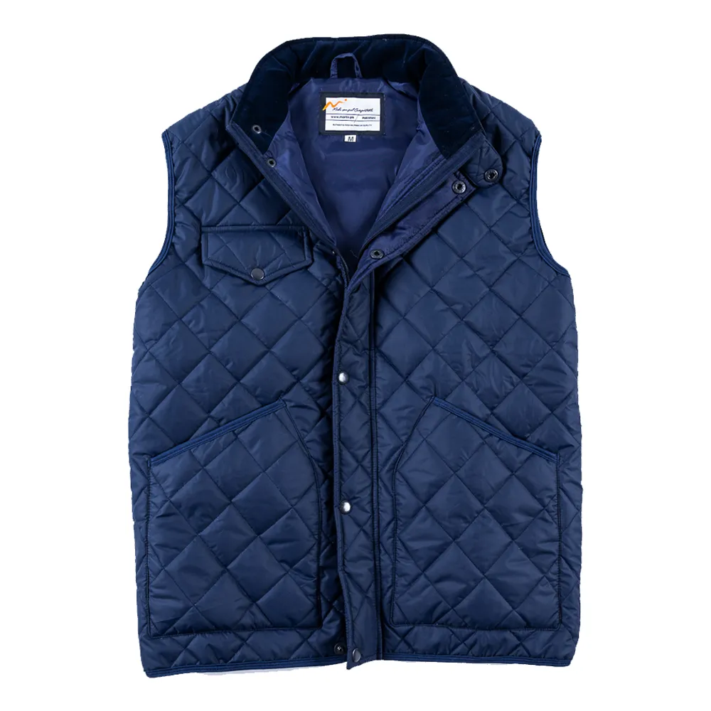 Men blue Diamond Quilted Puffer Jacket