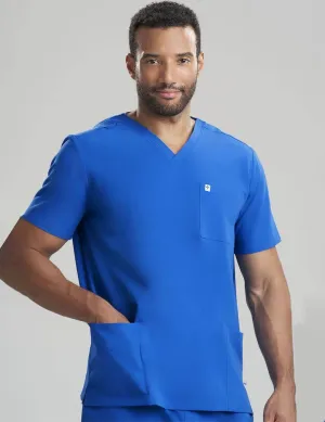 Mens Classic Scrub Top - Royal Blue