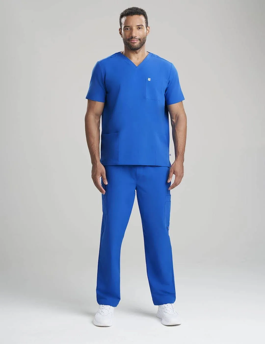 Mens Classic Scrub Top - Royal Blue