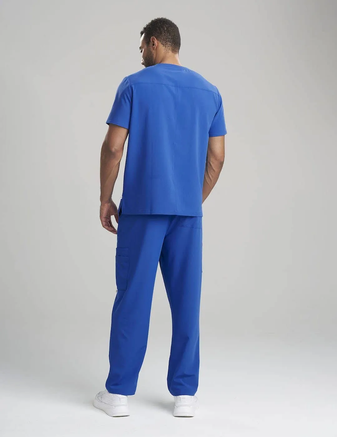 Mens Classic Scrub Top - Royal Blue