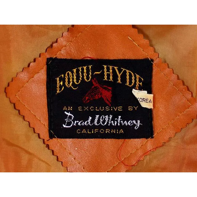 Mens S Vintage Ultra 1970s Jacket Faux Leather Brad Whitney Equu-Hyde  Size 38