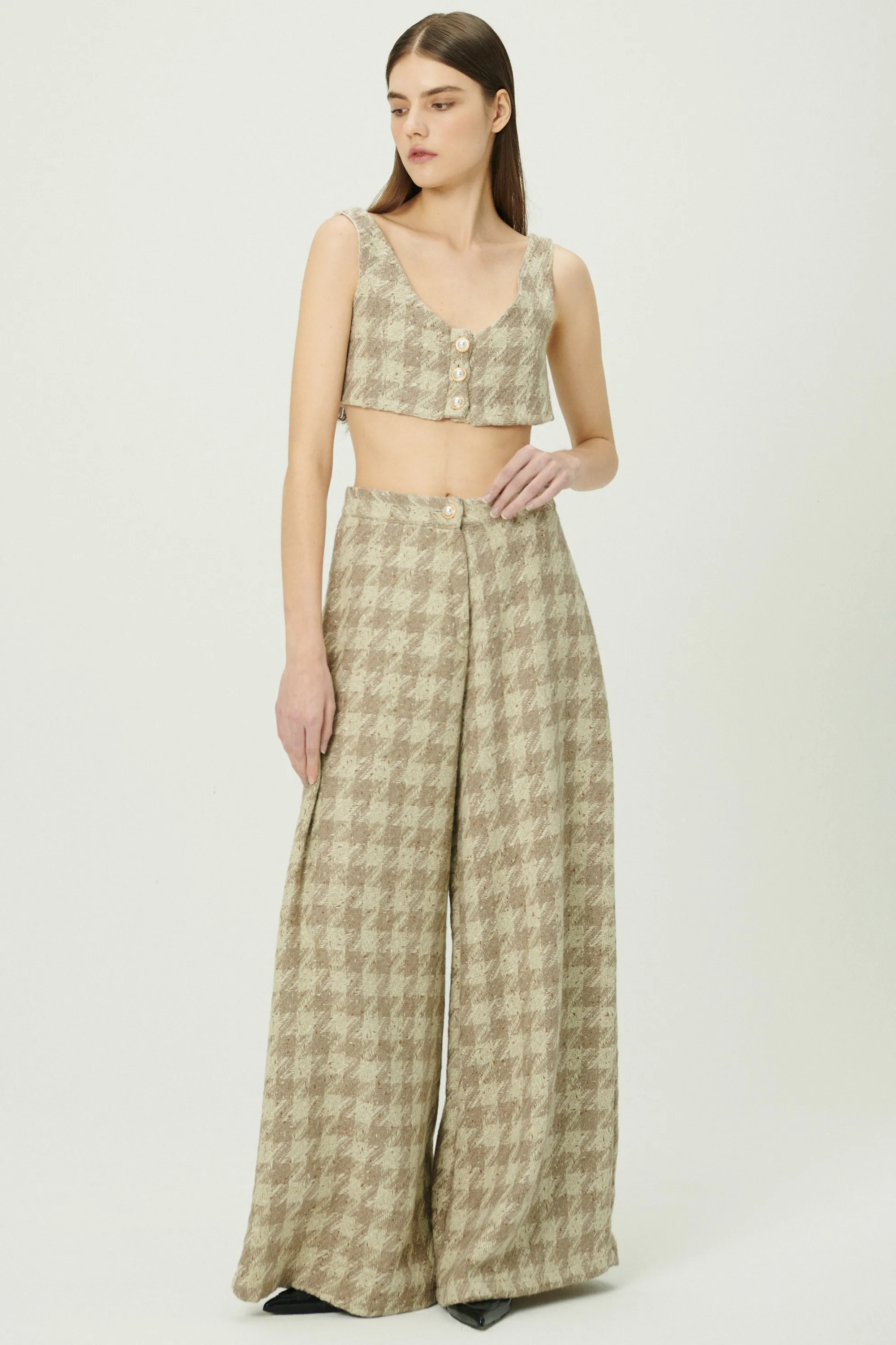 Milla Tweed Crop Top
