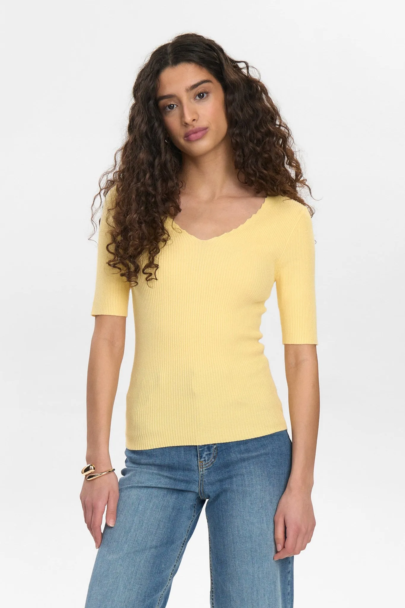 NUAYELET SS PULLOVER CROPPED - Golden Haze
